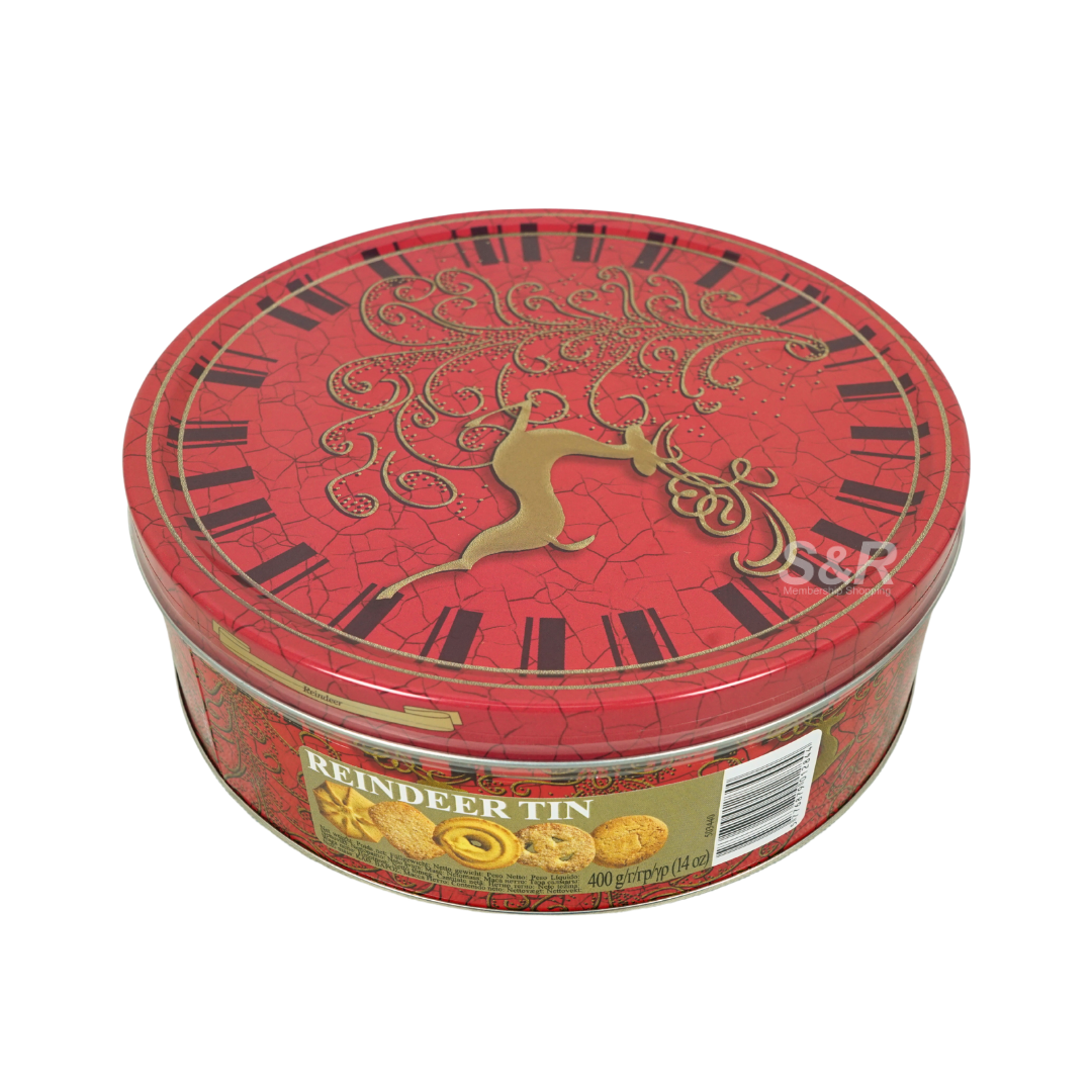 Jacobsens Reindeer Tin Danish Cookies 400g